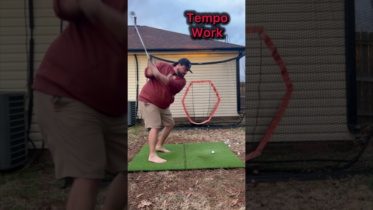 Working on standing more over the ball and a smoother tempo! 