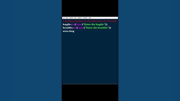 Python program to calculate the area of rectangle #coding #programminglanguage #python  #code