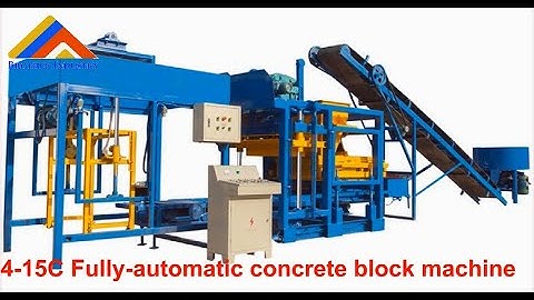 How to make concrete hollow bricks with QT4-15 fully automatic concrete block machine