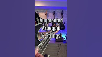 Augmented Arpeggio on guitar - 4 Strings #shorts