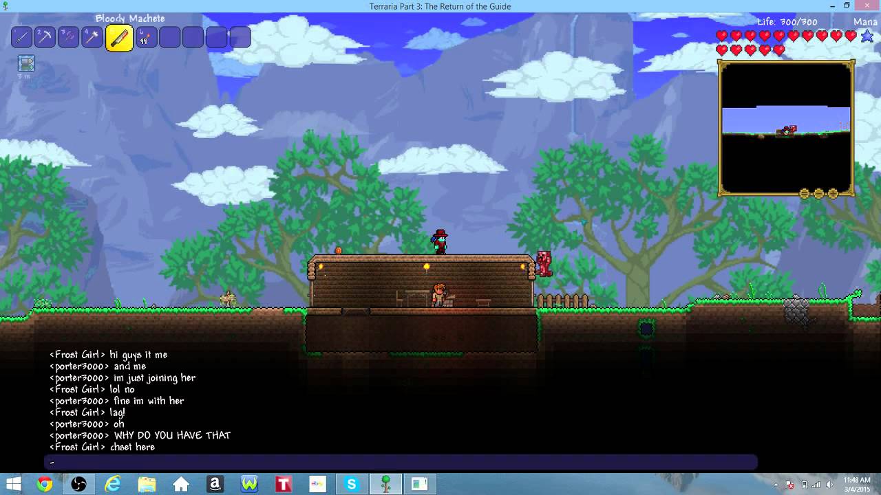 Terraria part 1 lag and talk YouTube