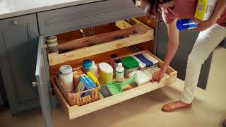 UnderSink PullOut Sliding Tray Shelves for Base Cabinets