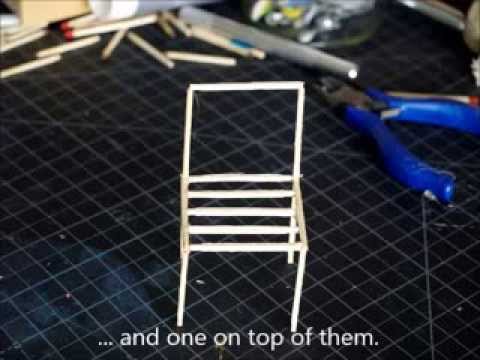 How To Make A Doll Chair End Table Out Of Safety Matches