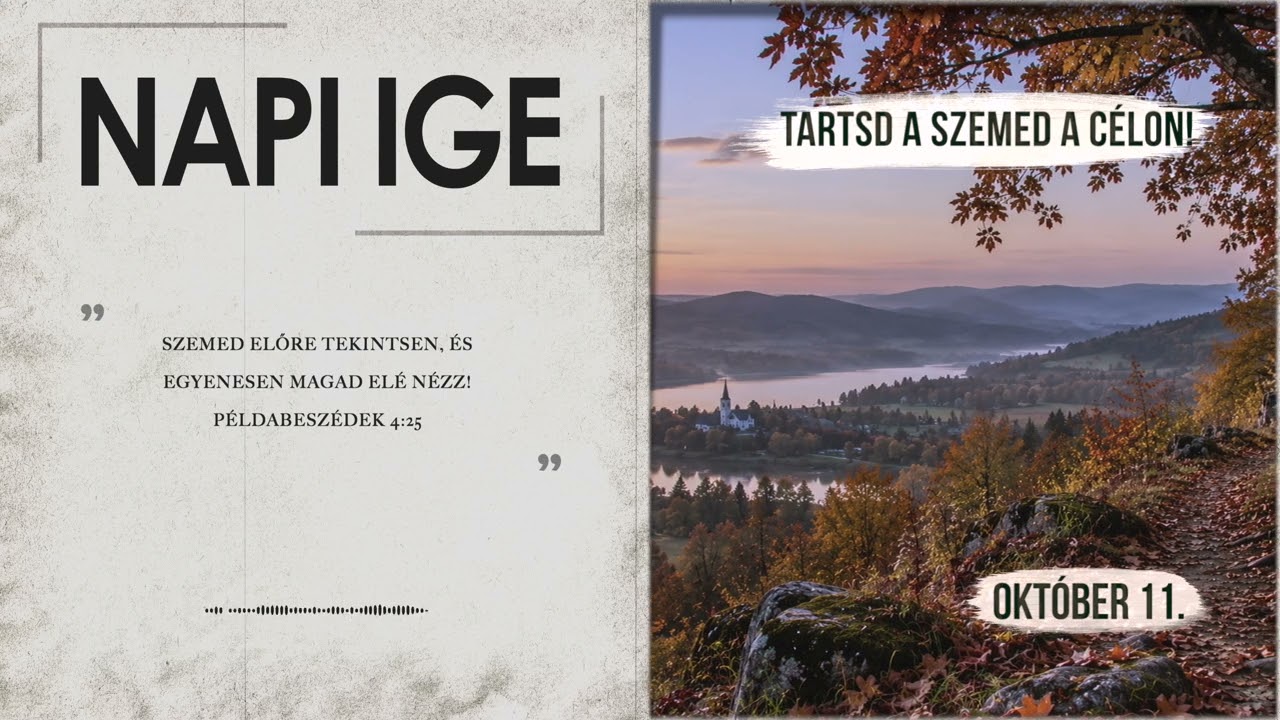 Napi IGE | Tartsd a szemed a célon! | 2026.10.11