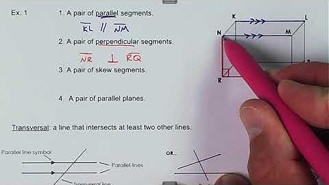 G.03.01.VD.02.Parallel, Perpendicular, Skew Lines and Parallel Planes (Examples)