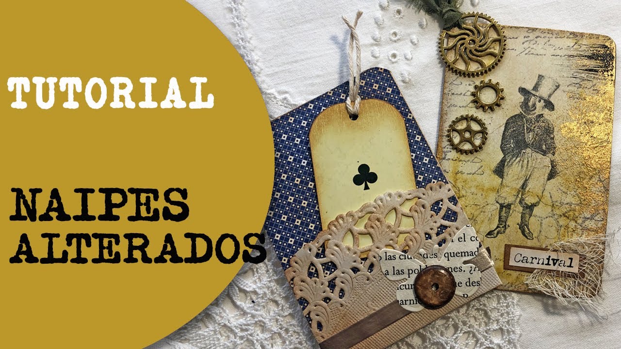 NAIPES ALTERADOS SCRAPBOOKING. TUTORIAL.