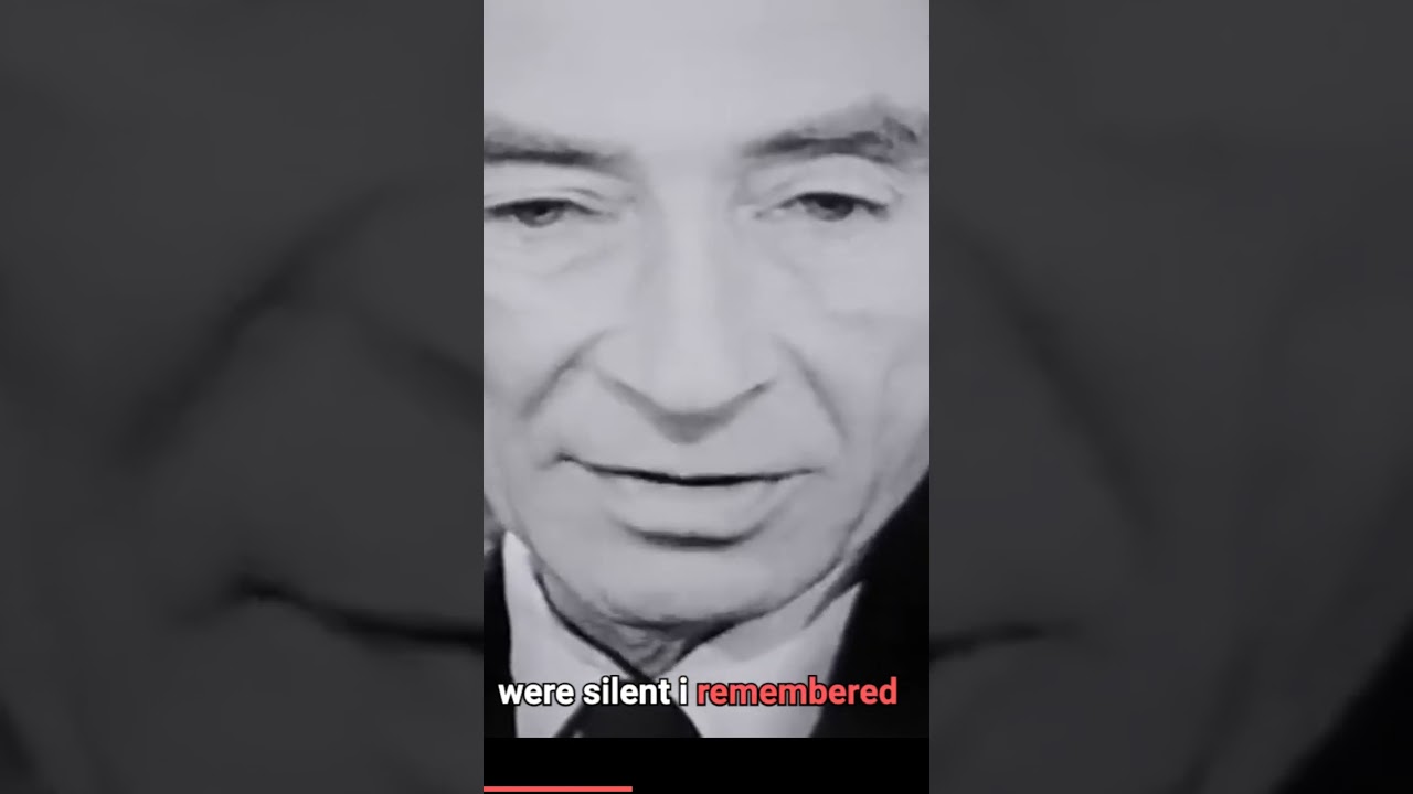 Rare Footage of Robert Oppenheimer commenting on the Atomic Bomb