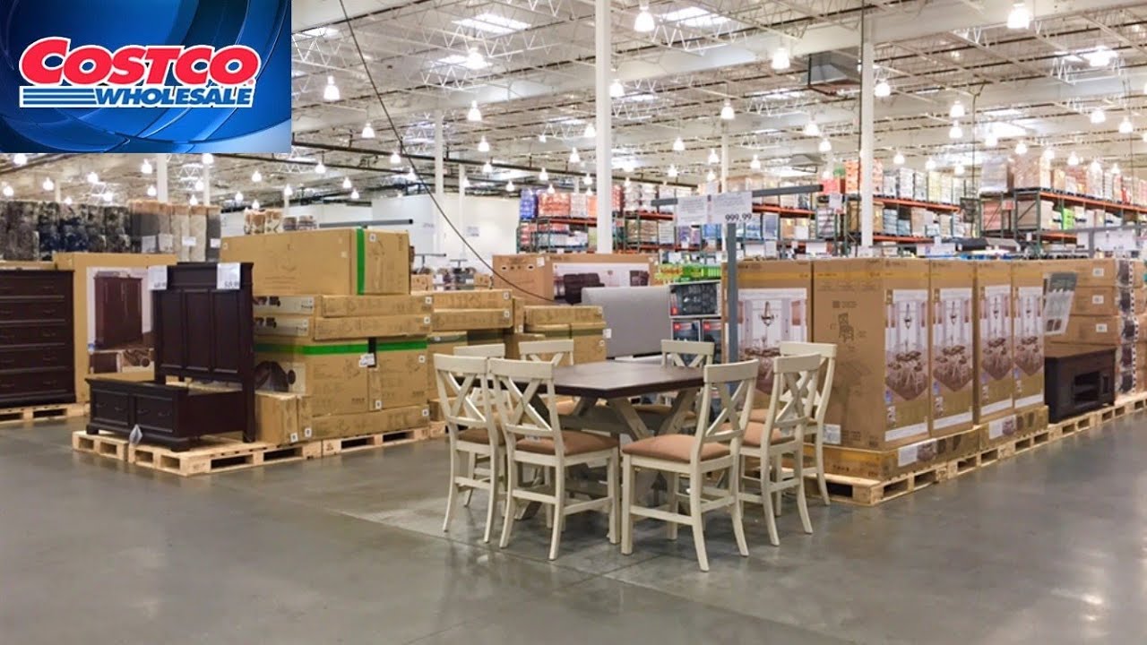 COSTCO KITCHEN DINING ROOM TABLES CHAIRS SOFAS FURNITURE SHOP WITH ME SHOPPING STORE WALK