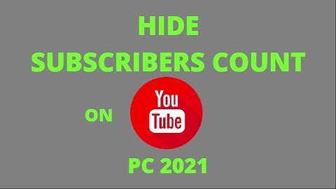 How to hide subscribers on youtube channel || Subscribers hide kaise kare 2021on Youtube