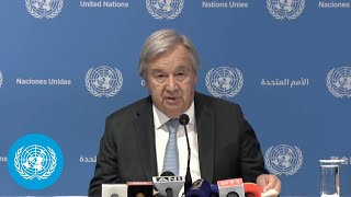 UN Chief's Urgent Call to G20 on Climate Action - Press Briefing | United Nations