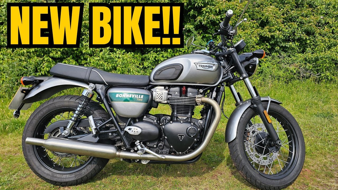 Представляю свой новый велосипед!! Первая поездка по окрестностям на потрясающем Triumph Bonnevil...