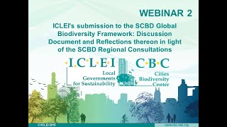 ICLEI's submission to the SCBD Global Biodiversity Framework