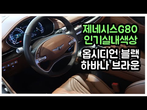   신형 제네시스 G80 인기실내색상 옵시디언블랙 하바나 브라운 실사리뷰