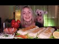 MUKBANG | Домашняя шаурма, закуски | shawarma, carpaccio не ASMR