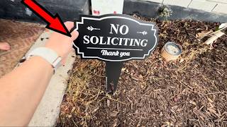 Keep away those pesky solicitors with this no soliciting sign