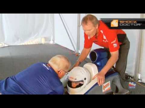 Indycar feature on Shock Doctor Eject helmet remov...