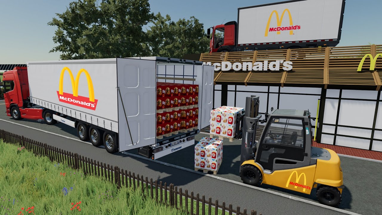 McDonald's bio à 999.000€ plein de camions McDo | Livraison de tous les menus McDo en semi remorque
