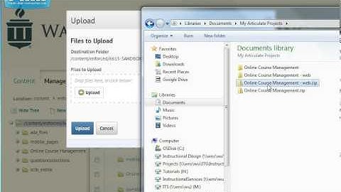 Desire2Learn 10.1 - Adding an Articulate Presentation Published for the Web
