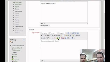 Embedding a YouTube video in Moodle2