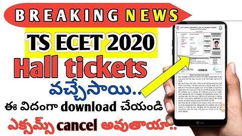 TS ECET 2020 Hall tickets download | Check exam centers |Ecet admit card download|