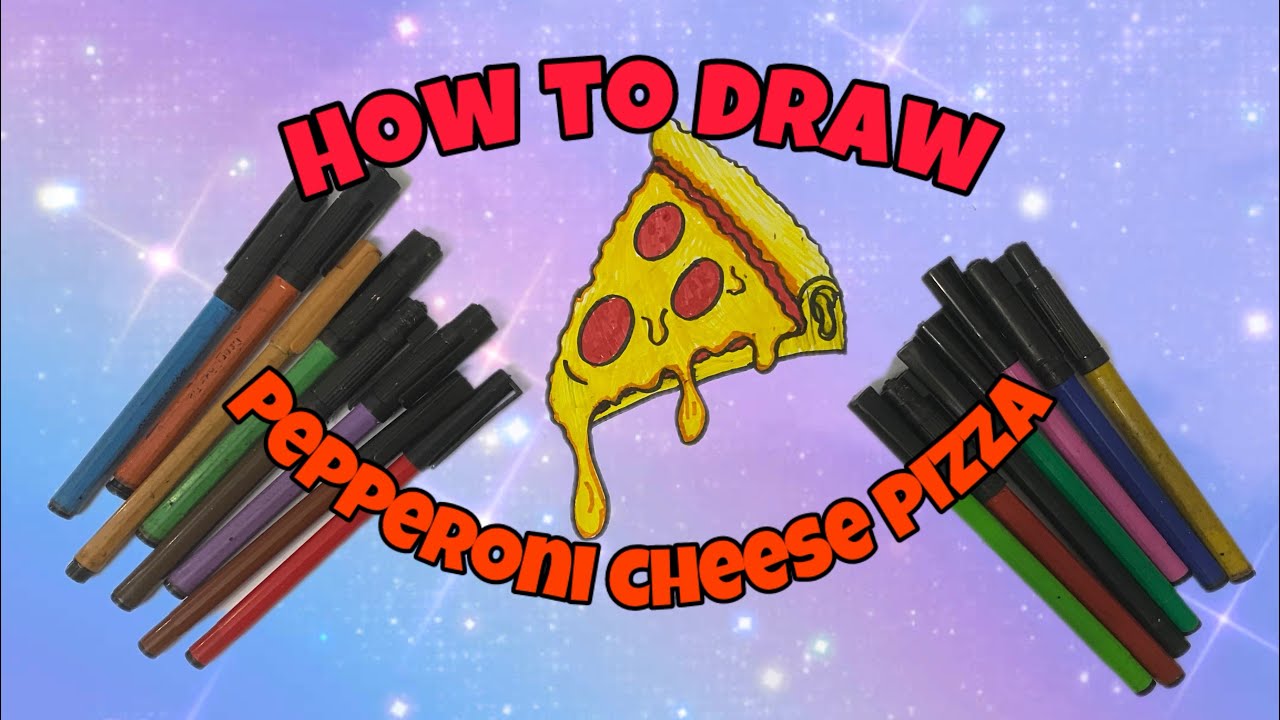How to Draw a Yummy Pepperoni Cheesy Pizza for Kids Fun and Easy Art