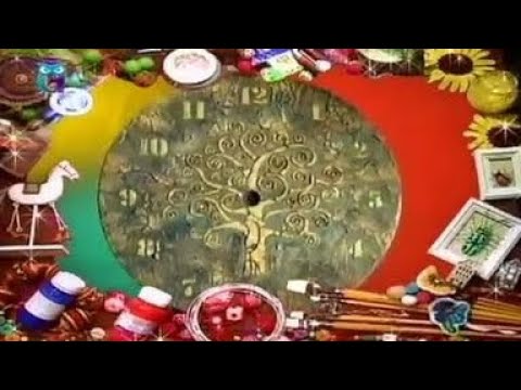 Декупаж часов и шкатулки. Используем трафарет, структурные и объёмные пасты. Мастер класс