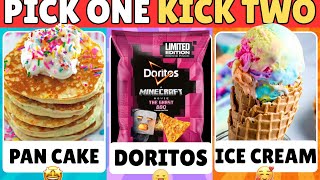 🍔 Pick ONE, Kick TWO! 😱🍕 FOOD EDITION | Ultimate Challenge #pickonekicktwo #foodquiz  #funquiz