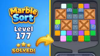 🔴 Marble Sort! - Color Puzzle | Level 177 Walkthrough & Solution 🧠📱