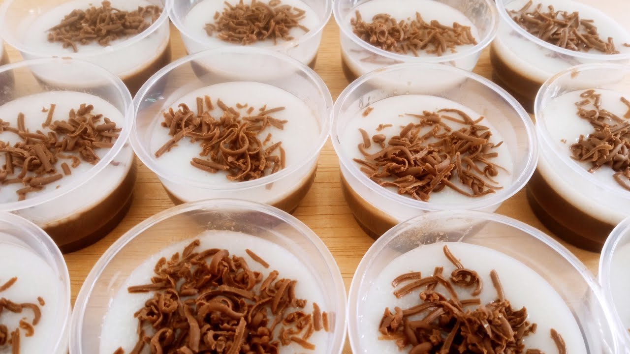 Resep puding coklat vla pudding chocolate recipe YouTube