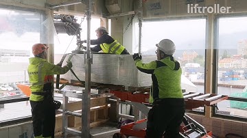 Liftroller on site, Bergen, Norway.