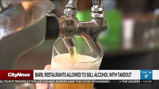 Resturants, bars allowed to sell alcohol with takeout