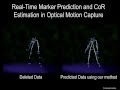Real-Time Marker Prediction and CoR Estimation in Optical Motion Capture