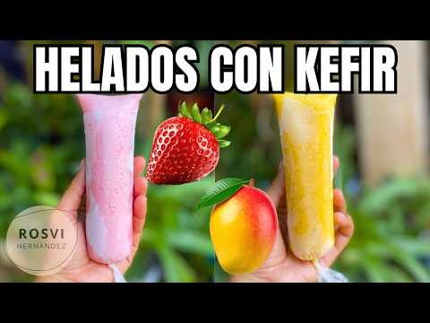 Turn your KEFIR into CREAMY Ice Pops, MANGO and STRAWBERRY!!