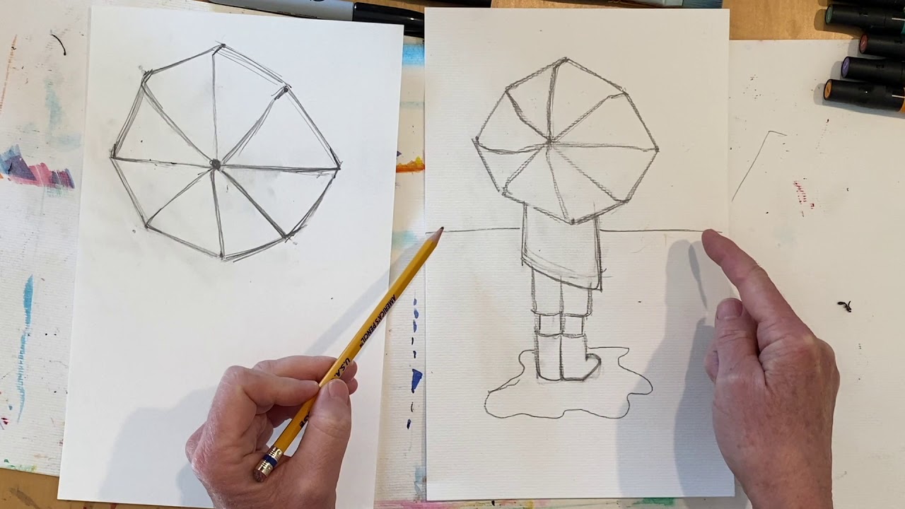 Spring inspired " Umbrella Art" _ Video 23_ Grades 35 YouTube