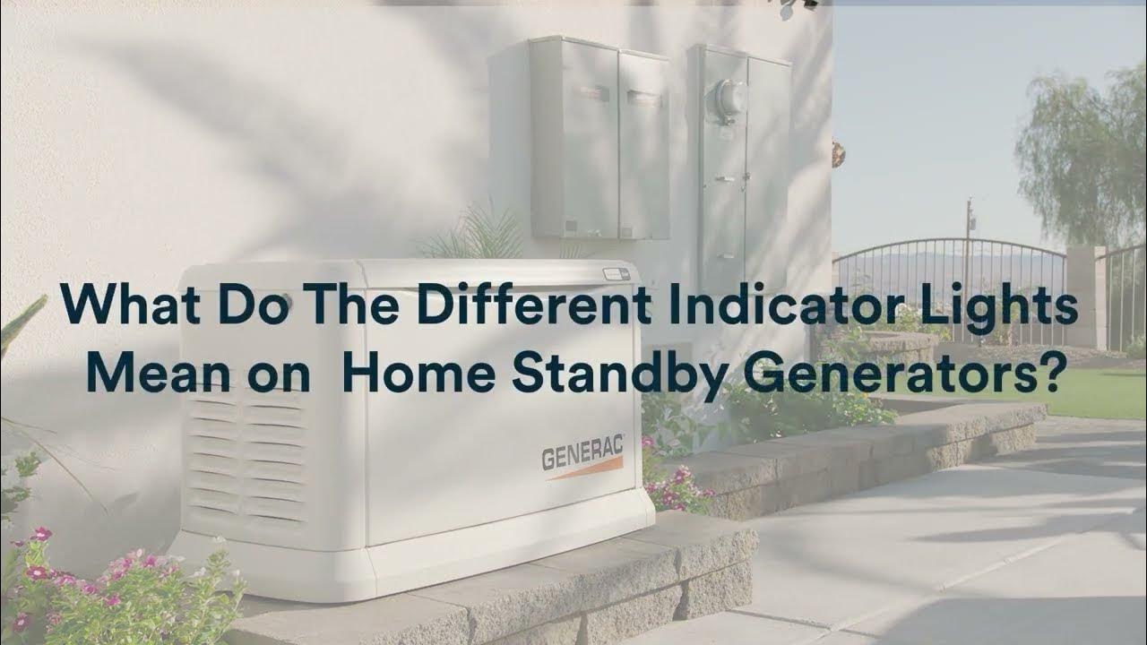 Generac Support Decoding LED Indicator Lights on a Generator YouTube