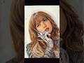 Preserve Texture Lisa Blackpink Painting Portrait 