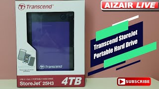 Transcend StoreJet Portable Hard Drive - 4TB USB 3.1 Gen | AIZAIR LIVE