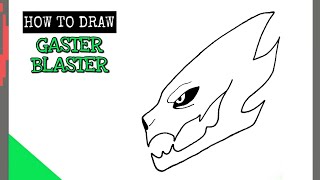How to draw Gaster Blaster from Undertale step by step | Side view