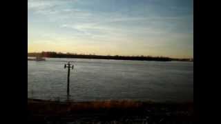The Ohio river through Evansville IN