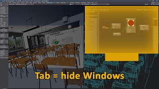 LightWave UI - Layout Hide Windows [TAB]