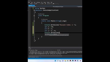 How To Divide two numbers in C# Programming Language | Hussain Codes #shorts