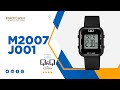 Q&Q M207 J001 Square Quartz Digital Wrist Watch for Youth & Adults in Black