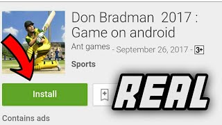 Don Bradman Cricket 2017 Apk | On Android  REAL OR NOT? screenshot 2