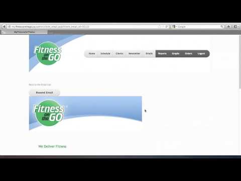 Fitness on the Go software - Trainer's login