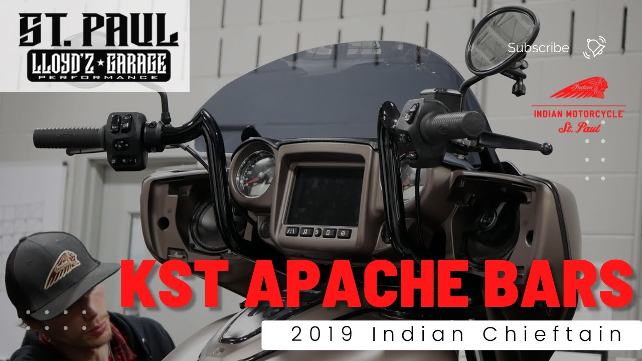 KST HANDLEBARS ON A 2019 INDIAN CHIEFTAIN YouTube
