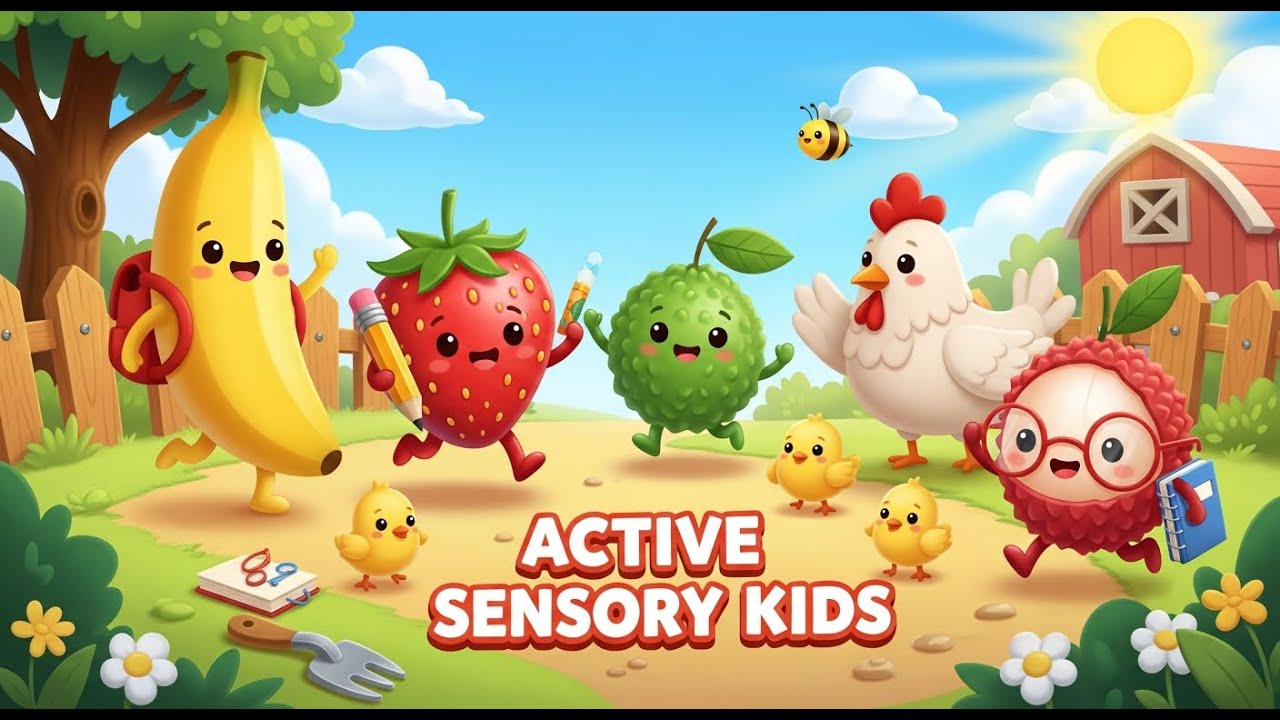 School in the Farm🍓🍌✏️ : Toddler Farm Sensory Play – Fun & Learning! | Active Sensory Kids
