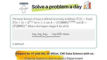 Functions and Logarithms | For CMI Data Science | Solve a Problem a Day