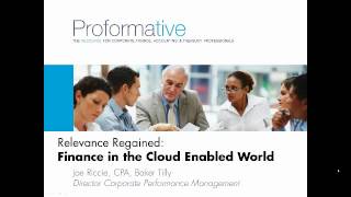 Leveraging Technology to Elevate the Role of Finance Webinar