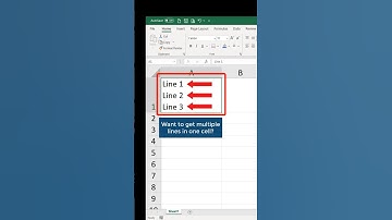 Add multiple lines in one cell in #excel