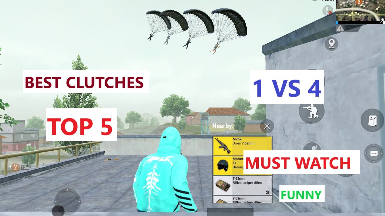 TOP 5 BEST CLUTCHES | 1 VS 4 | [FUNNY] MUST WATCH | PUBG MOBILE - YouTube